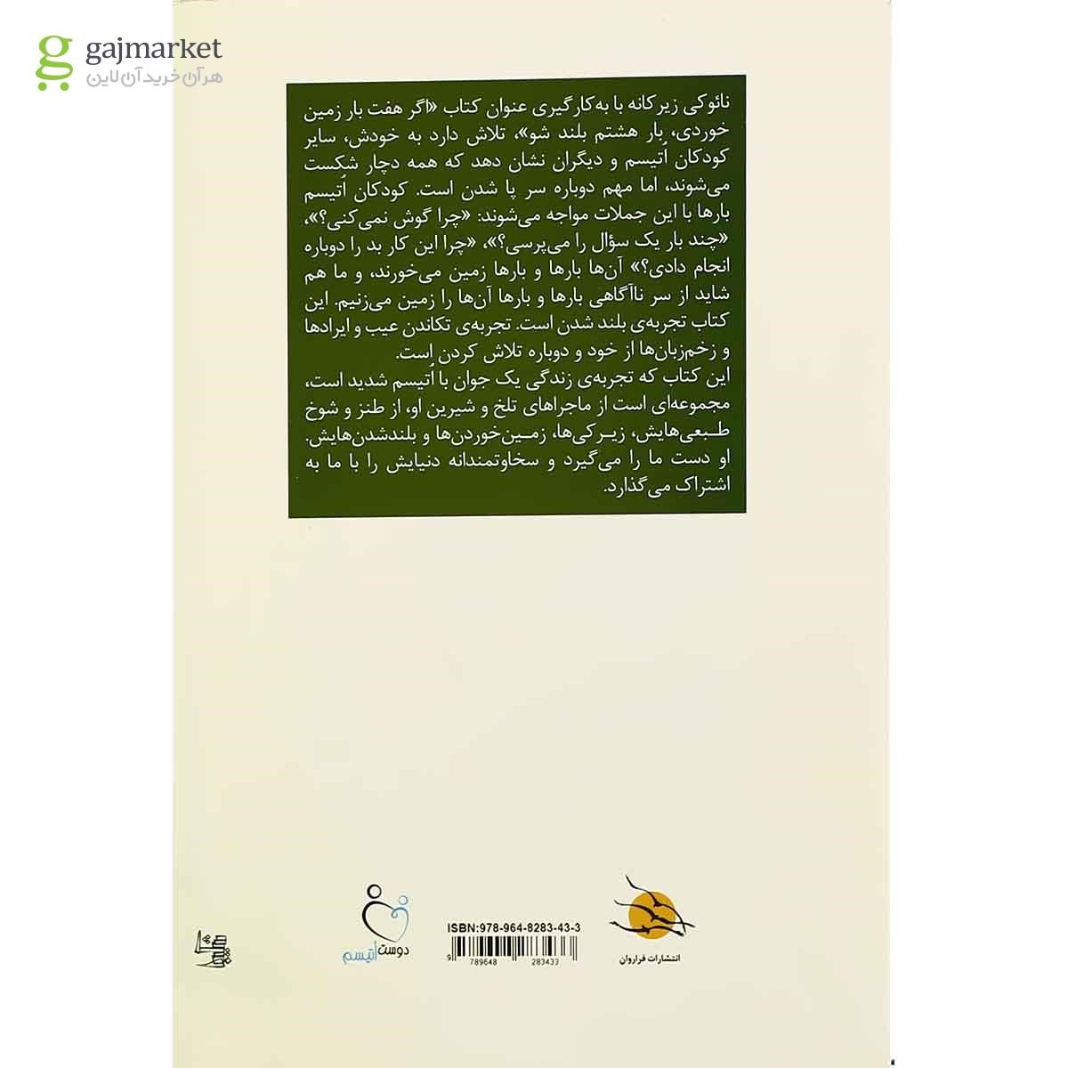 تصویر از کتاب اگر هفت بار زمین خوردی بار هشتم بلند شو