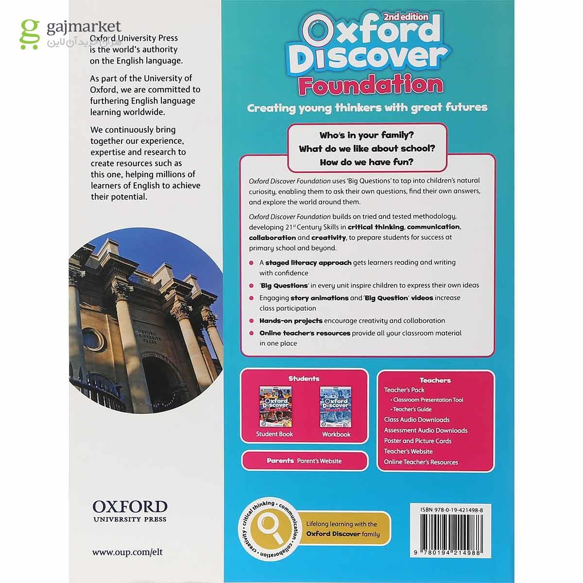 تصویر از Oxford Discover Foundation Second Edition Student Book + Workbook
