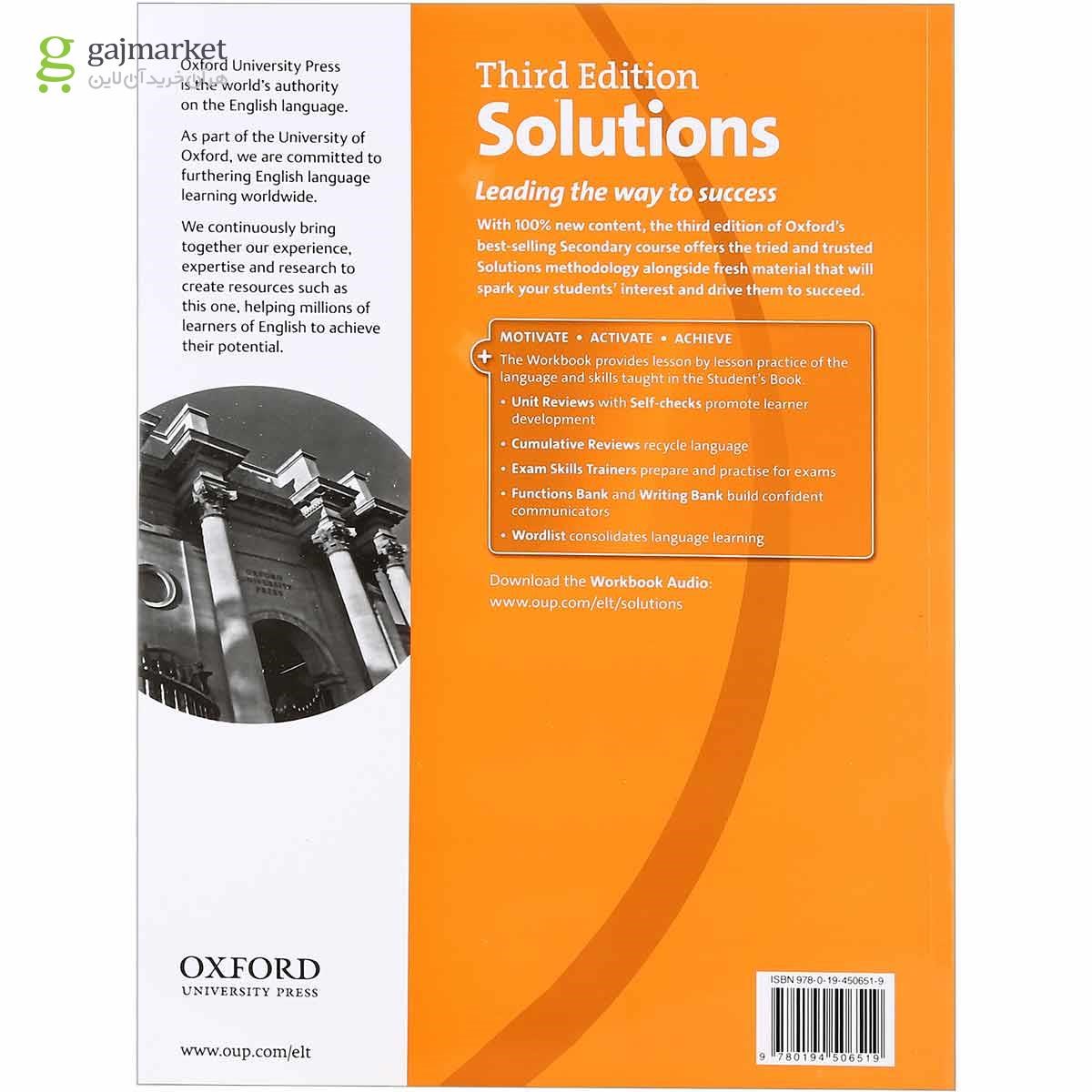 تصویر از Solutions Upper-Intermediate Third Edition Student's Book +Workbook