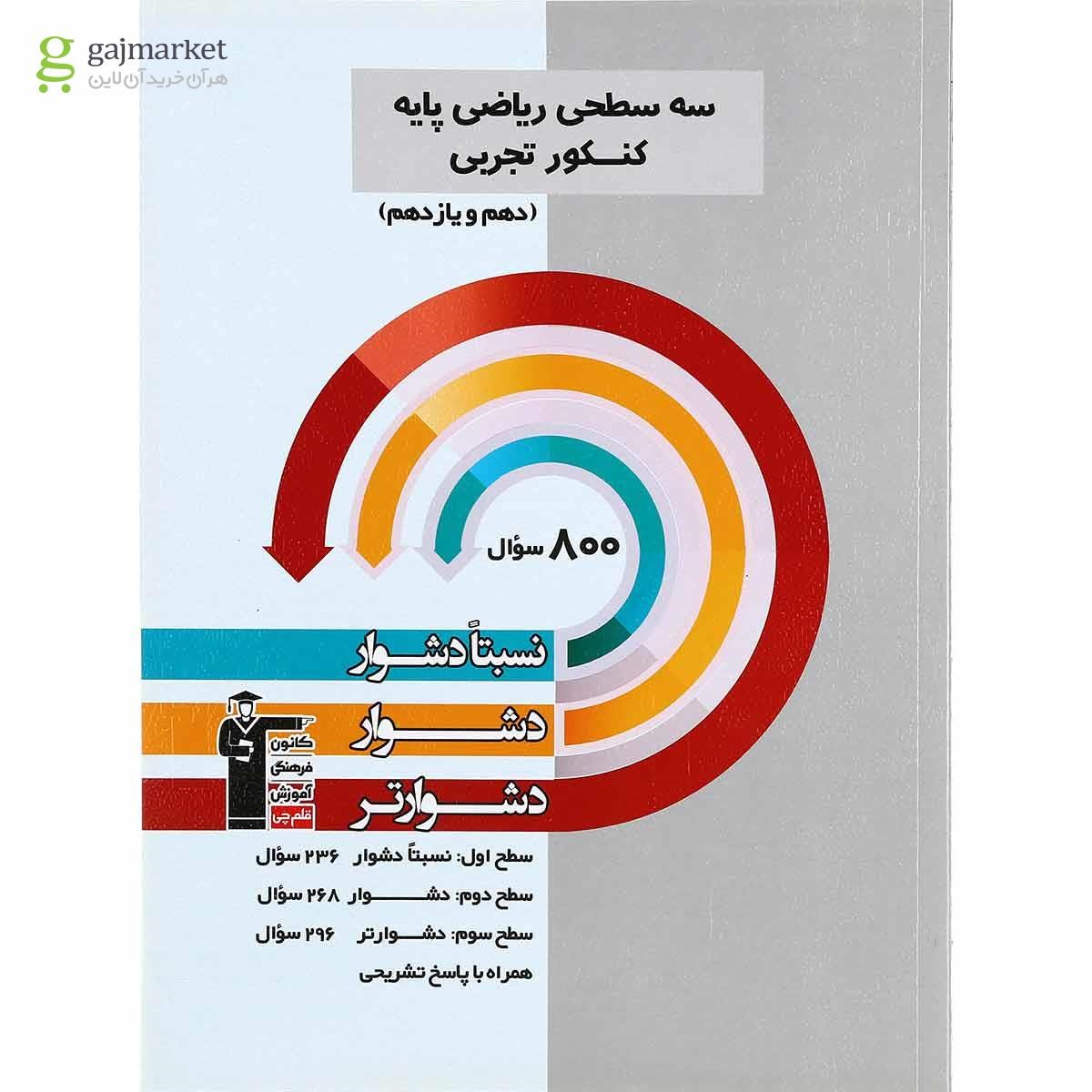 تصویر از کتاب سه سطحی ریاضی پایه کنکور تجربی انتشارات کانون فرهنگی آموزش
