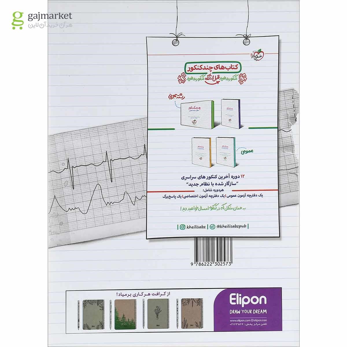 تصویر از مجموعه 2 جلدی کتاب پرسش های چهار گزینه ای ریاضیات جامع کنکور  تجربی انتشارات خیلی سبز