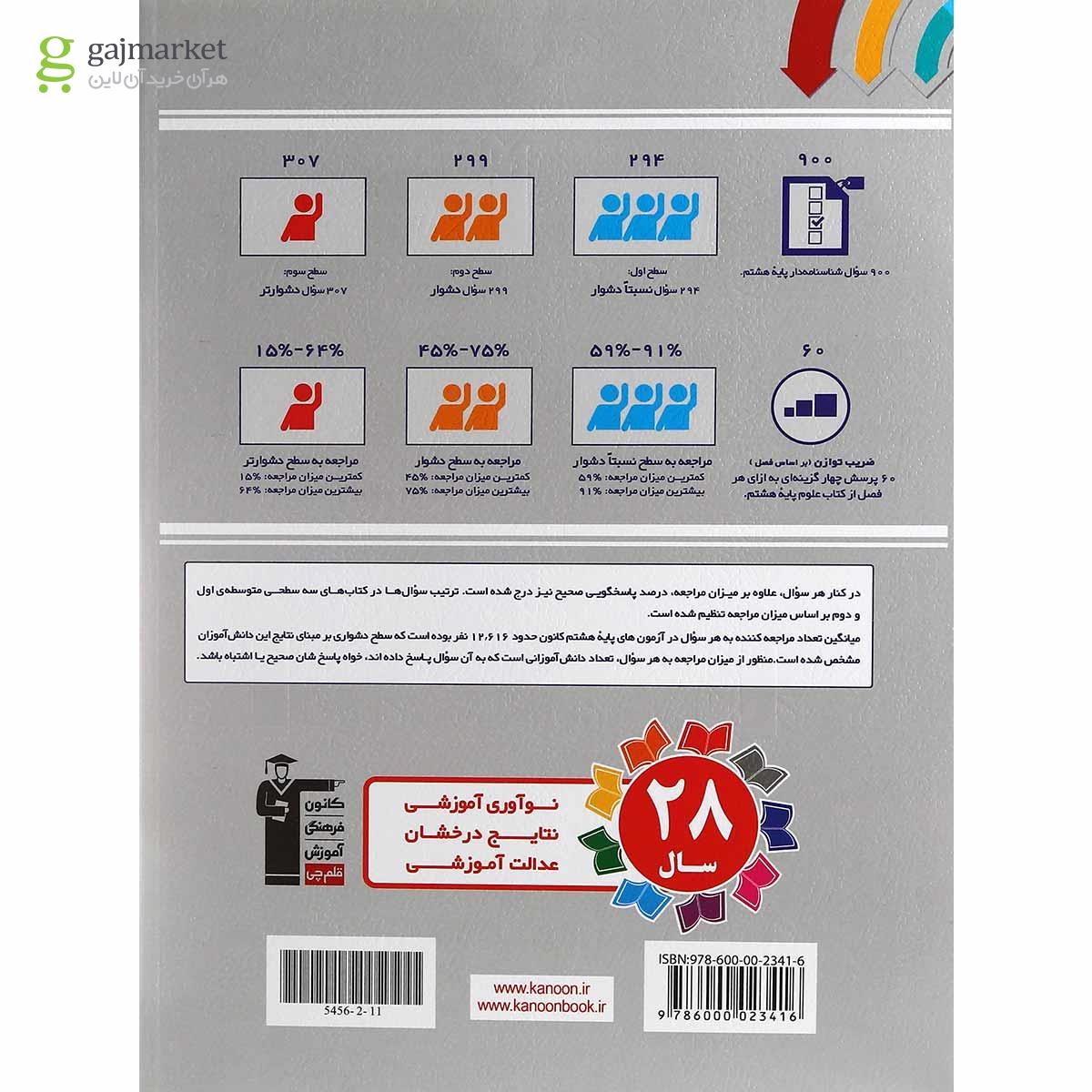 تصویر از کتاب سه سطحی علوم هشتم انتشارات کانون فرهنگی آموزش