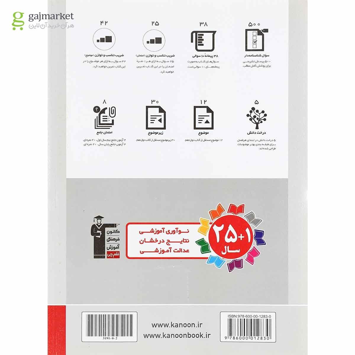 تصویر از کتاب حسابان دوازدهم ریاضی سری سوال های تشریحی انتشارات کانون فرهنگی آموزش