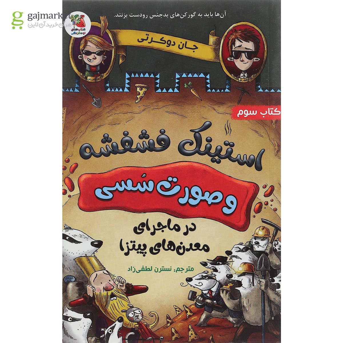 تصویر از کتاب در ماجرای معدن های پیتزا مجموعه استینک فشفشه و صورت سسی