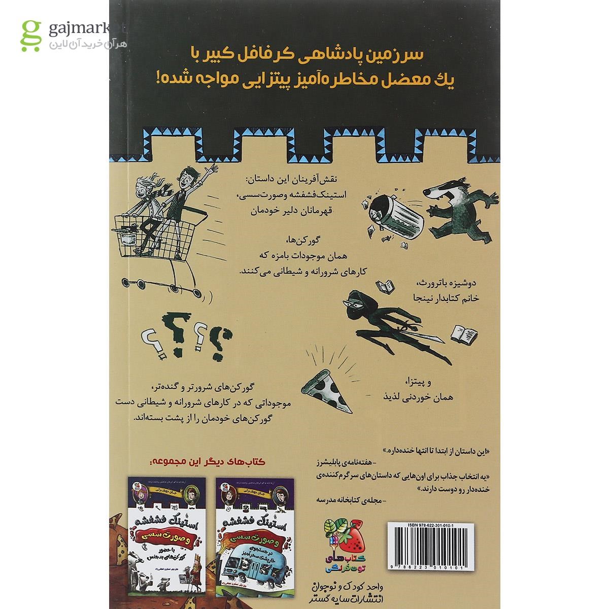 تصویر از کتاب در ماجرای معدن های پیتزا مجموعه استینک فشفشه و صورت سسی
