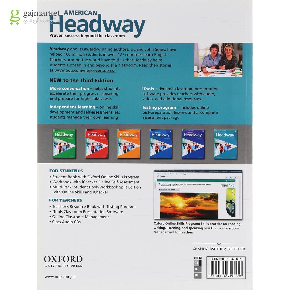 تصویر از American Headway 5 Third Edition Student's Book + Workbook
