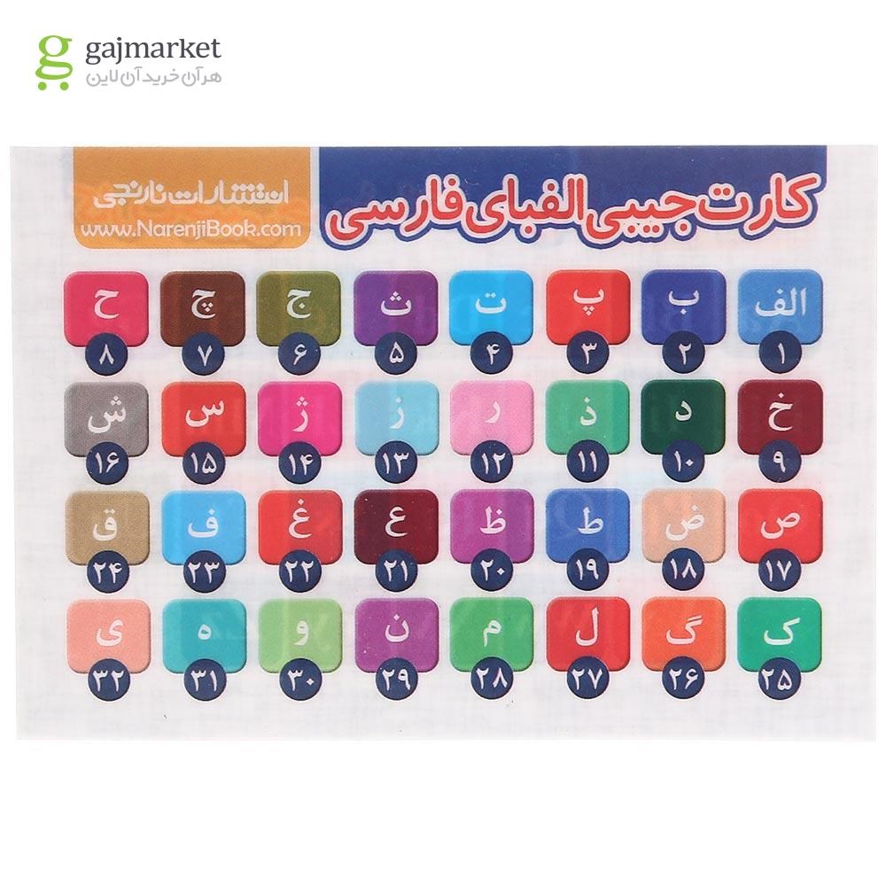 تصویر از پوستر الفبای فارسی و انگلیسی سایز جیبی انتشارات کتاب نارنجی