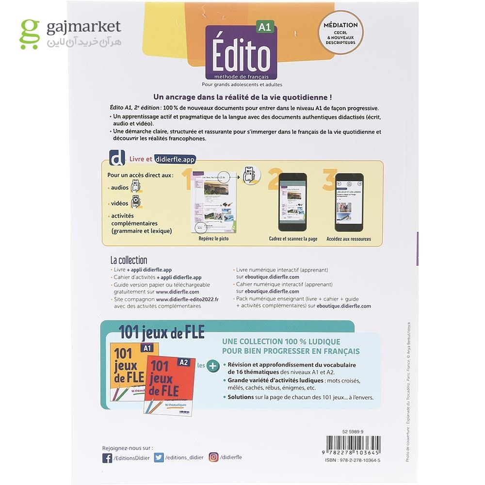 تصویر از Edito A1 2e edition Livre de L'eleve + Cahier d'activites