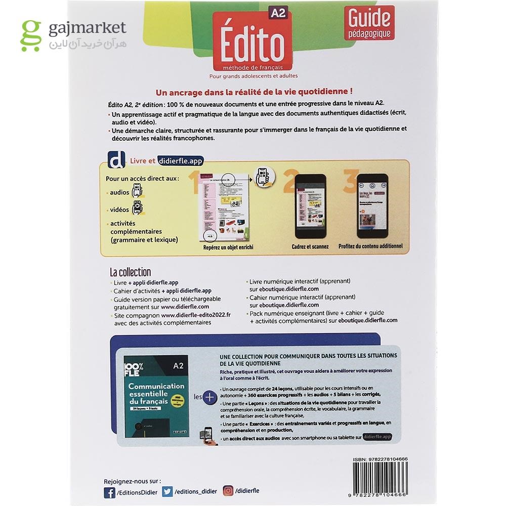 تصویر از Edito A2 2e Edition Guide pedagogique