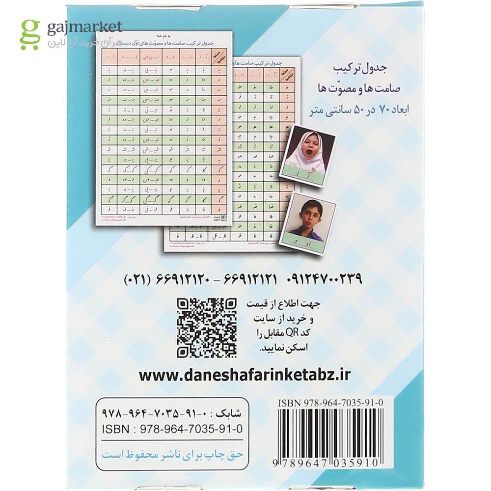 تصویر از فلش کارت کتاب ترکیب صامت ها و مصوت ها اول انتشارات دانش آفرین