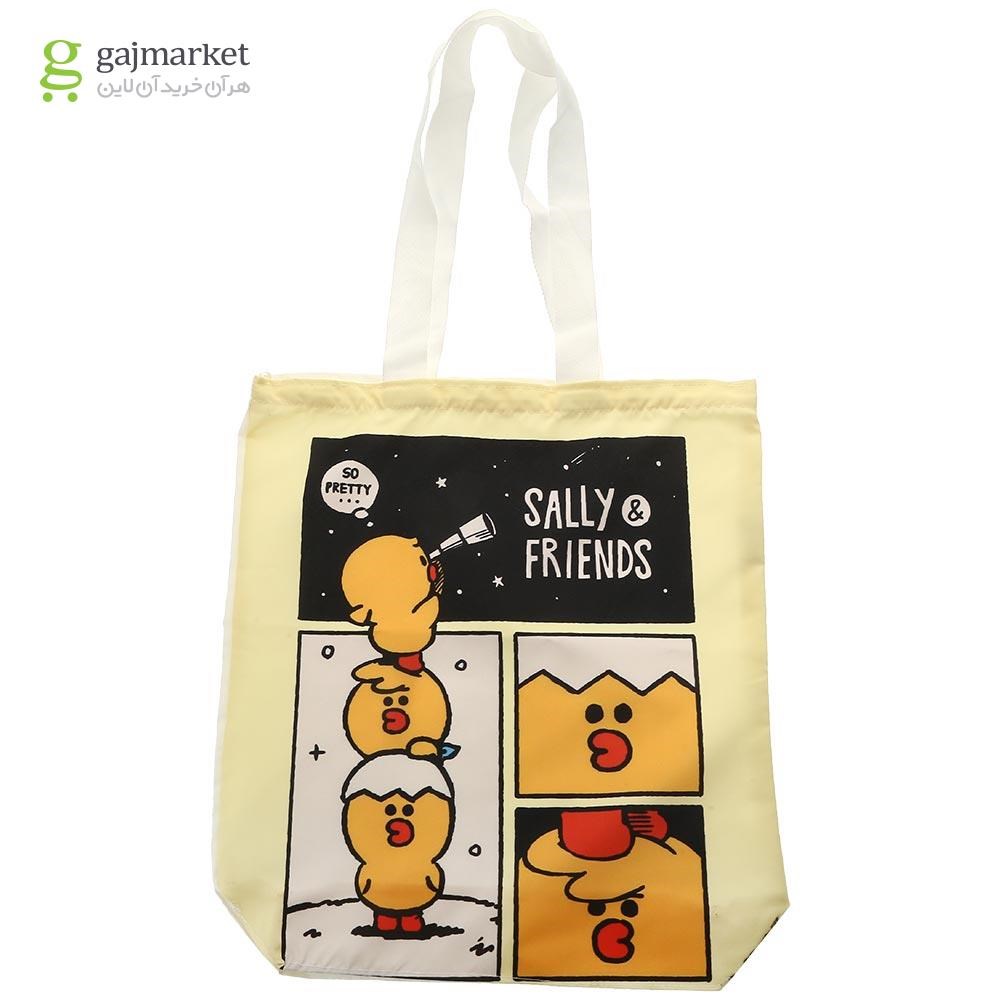 تصویر از ساک پارچه ای زیپ دار 60 درجه طرح Sally and Friends