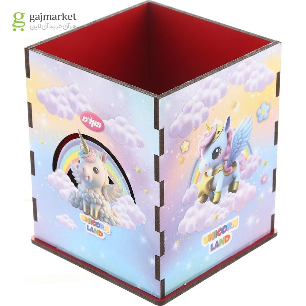 تصویر از جامدادی رومیزی کلیپس طرح Unicorn Land 