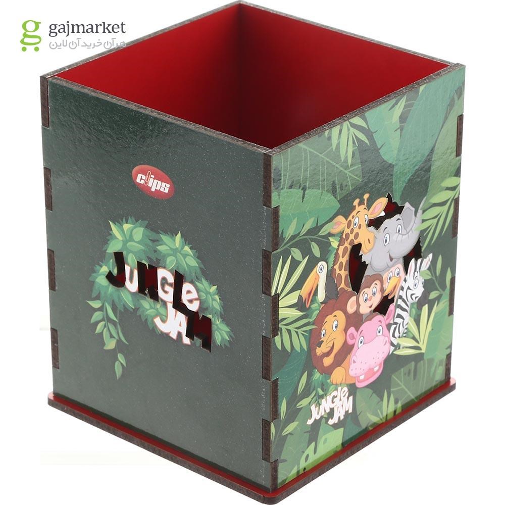 تصویر از جامدادی رومیزی کلیپس طرح Jungle Jam 