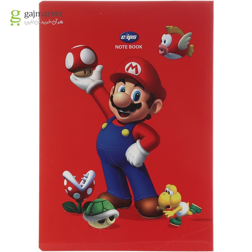 تصویر از دفتر 80 برگ کلیپس طرح Happy Mario