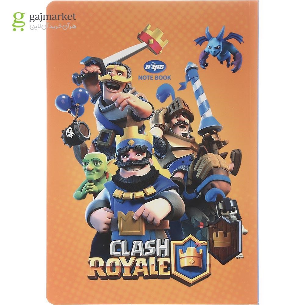 تصویر از دفتر 100 برگ کلیپس طرح Clash Royale