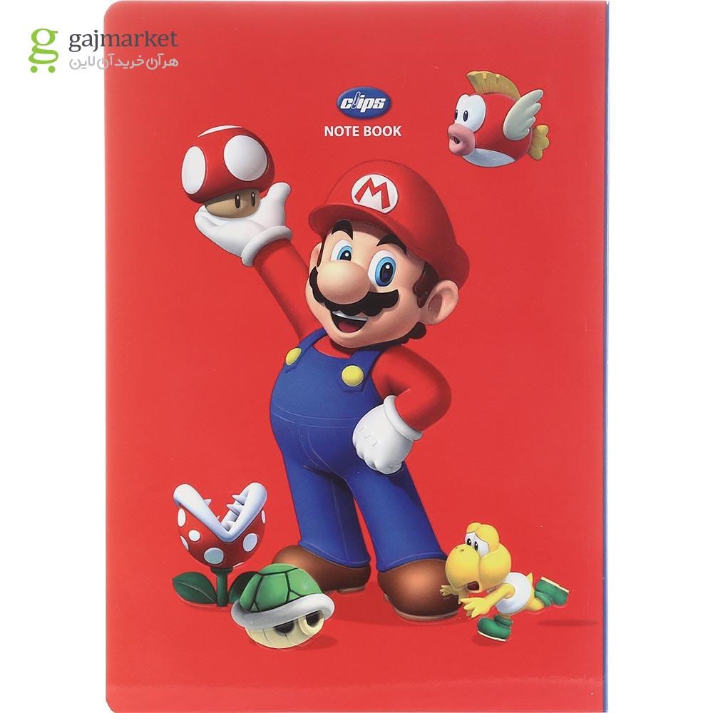 تصویر از دفتر 50 برگ کلیپس طرح Mario