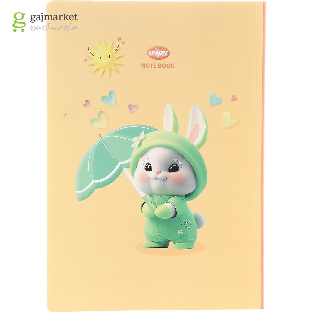 تصویر از دفتر 50 برگ کلیپس طرح Cute Rabbit