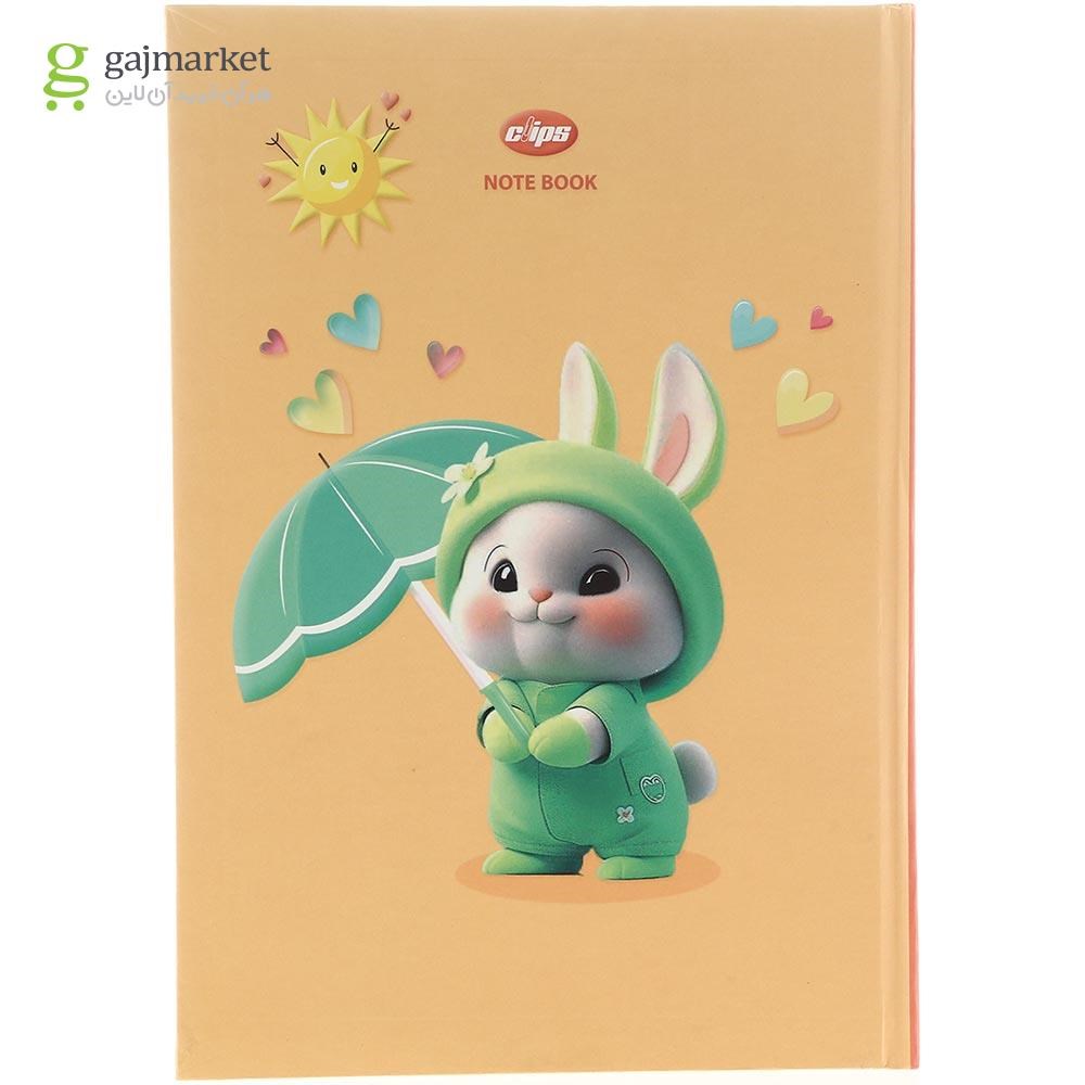 تصویر از دفتر 100 برگ کلیپس طرح Cute Rabbit 