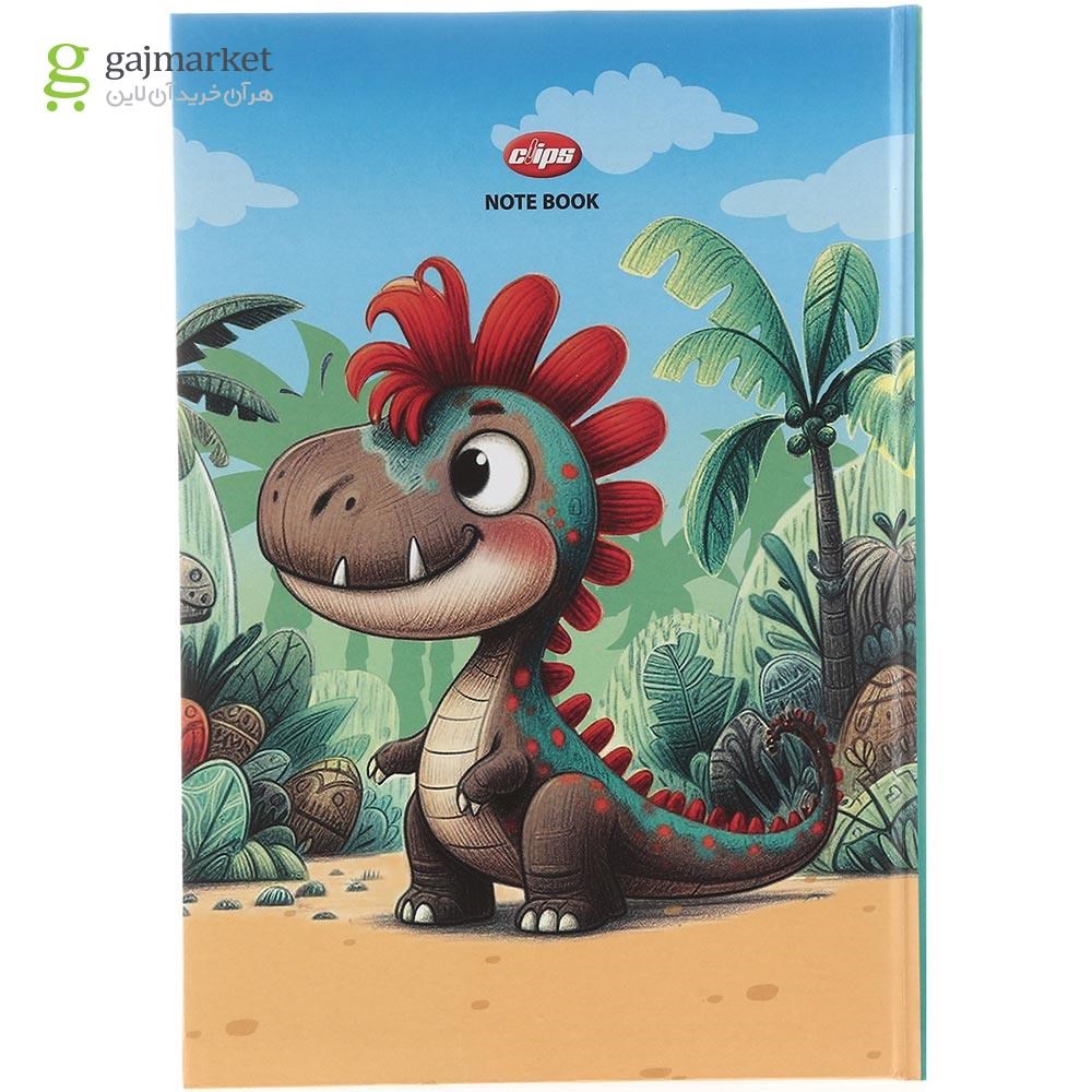 تصویر از دفتر 100 برگ کلیپس طرح Happy Dinosaur کد 0162