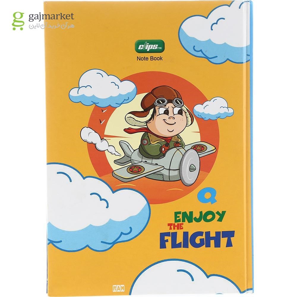 تصویر از دفتر 100 برگ کلیپس طرح Flight کد 0162