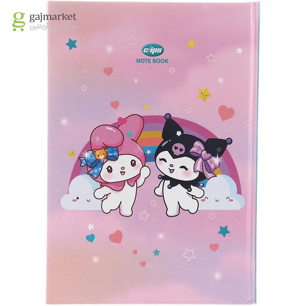 تصویر از دفتر 100 برگ کلیپس طرح Kuromi Girls کد 0162