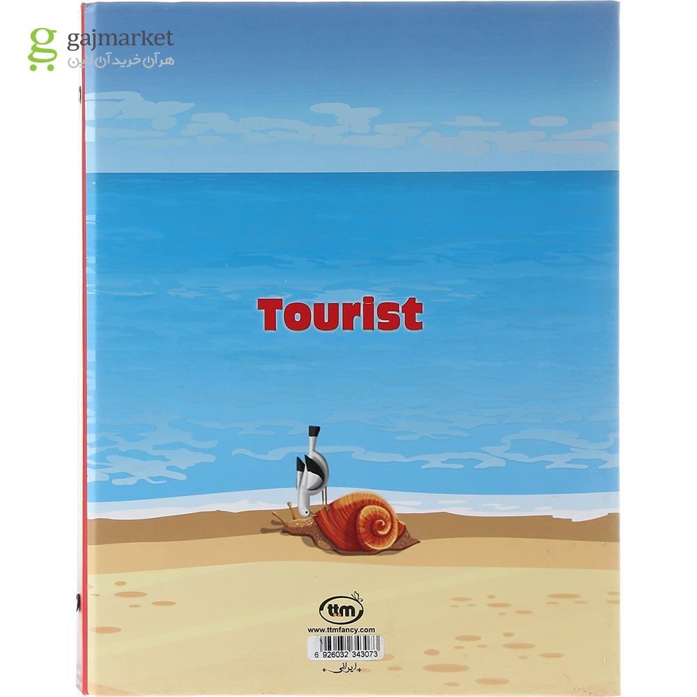 تصویر از دفتر کلاسوری 80 برگ کلیپس طرح Tourist کد 3073