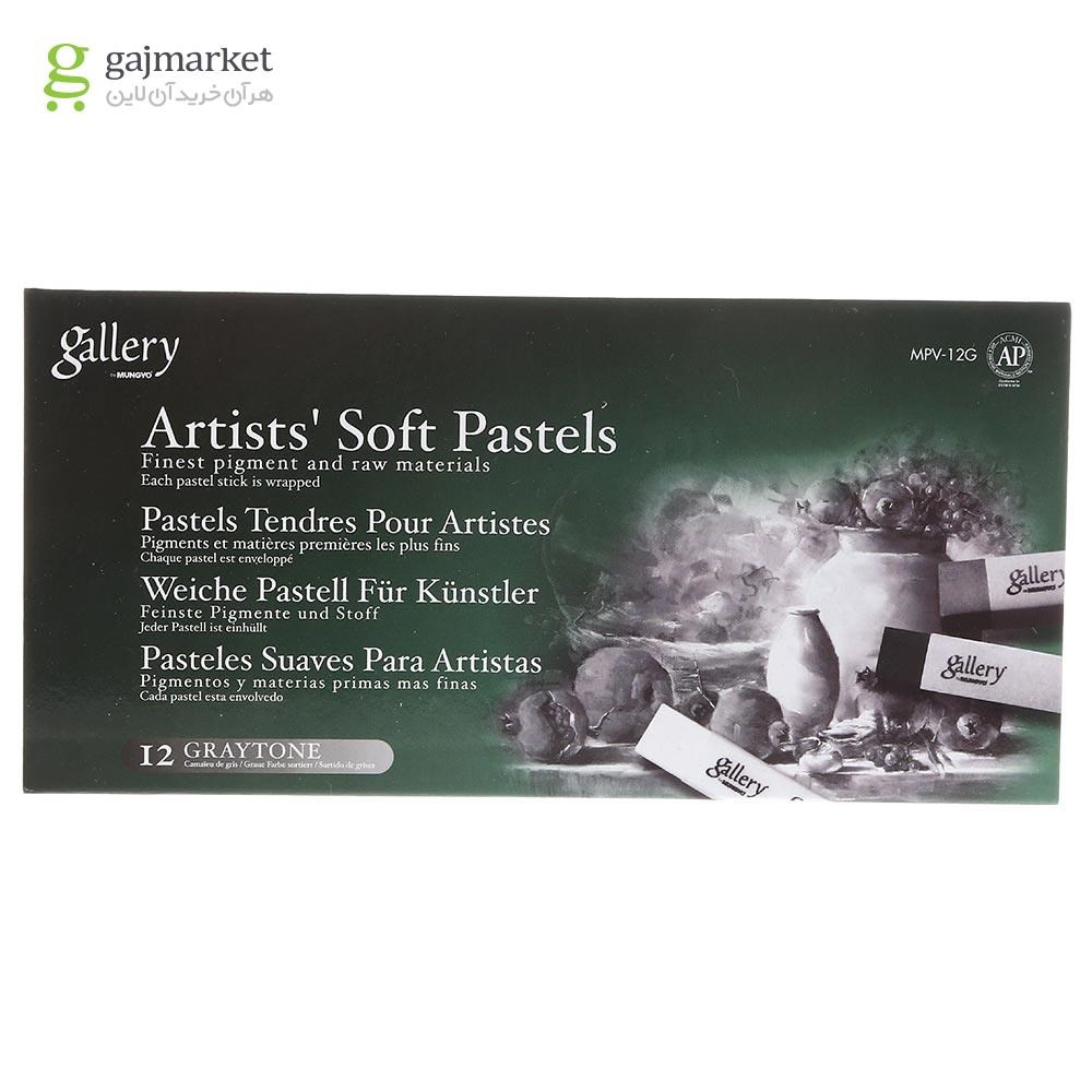 تصویر از پاستل گچی 12 رنگ مانگیو مدل Artists کد Mpv-12g