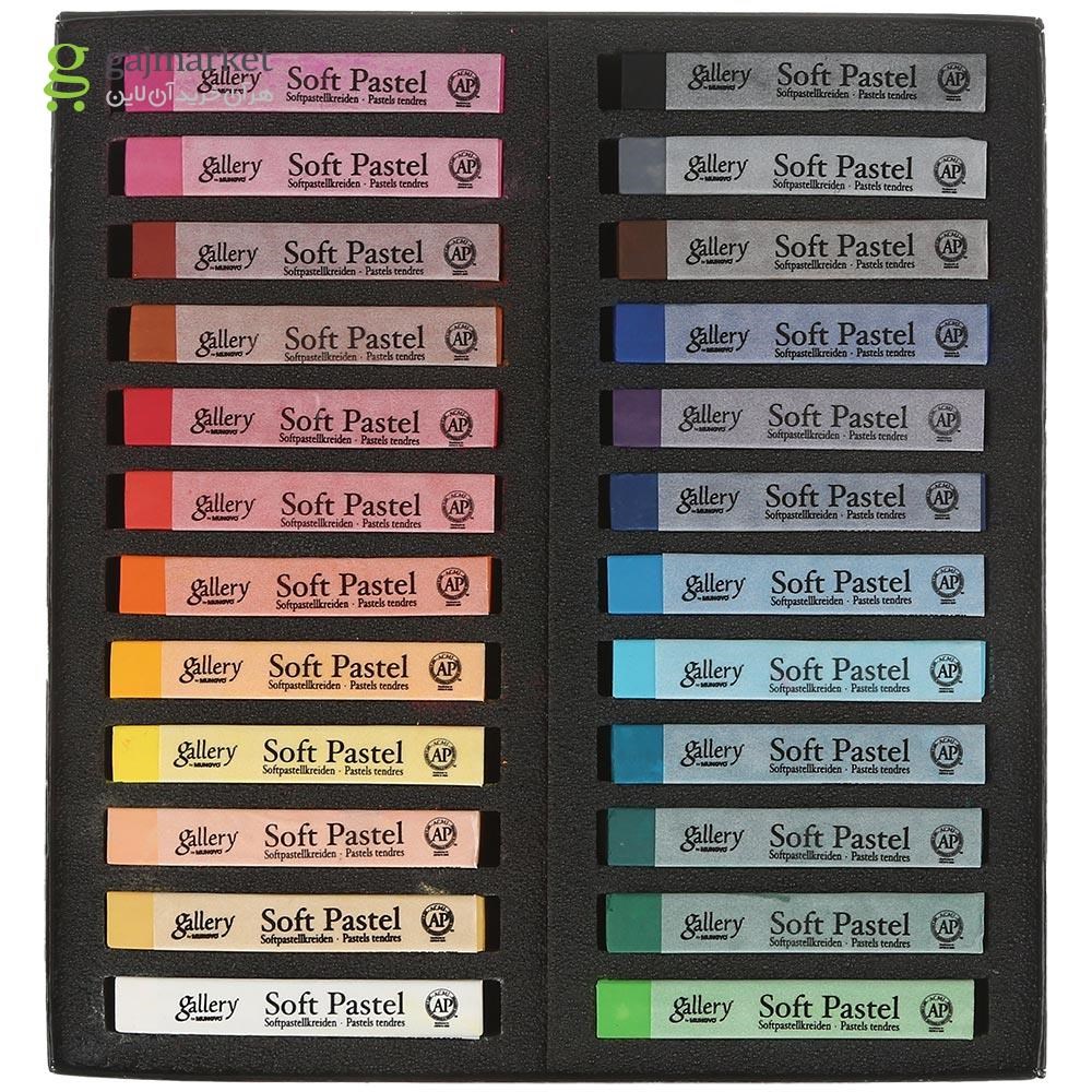 تصویر از پاستل گچی 24 رنگ مانگیو مدل Artists کد Mpv-24