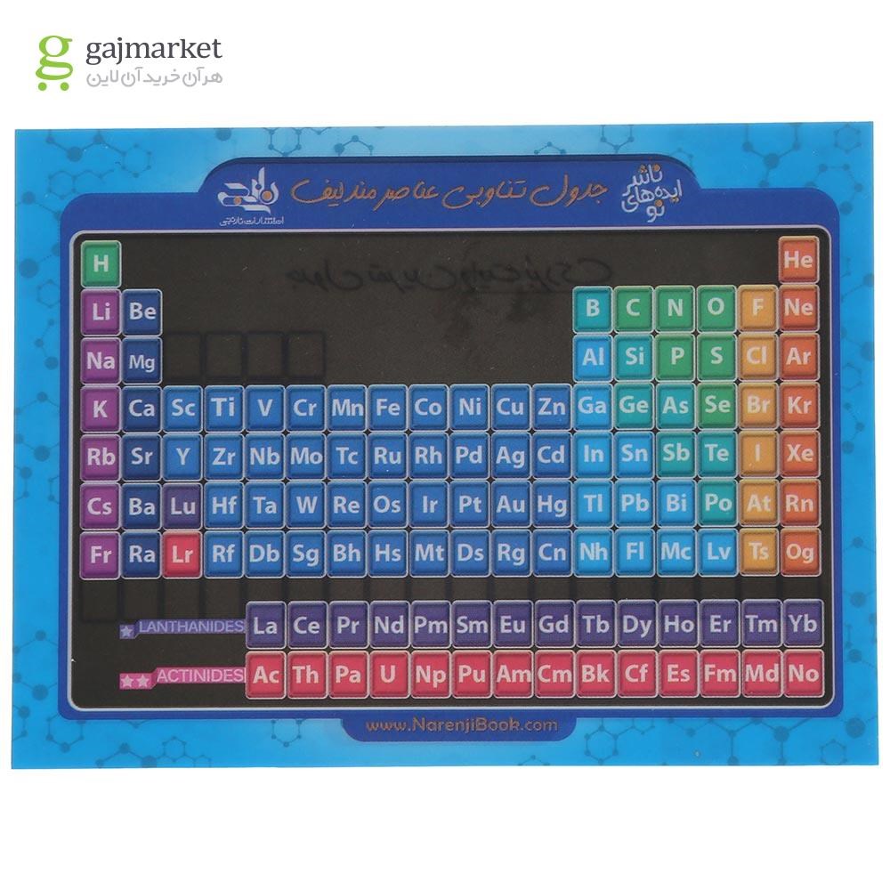 تصویر از پوستر جدول تناوبی عناصر مندلیف سایز جیبی انتشارات کتاب نارنجی