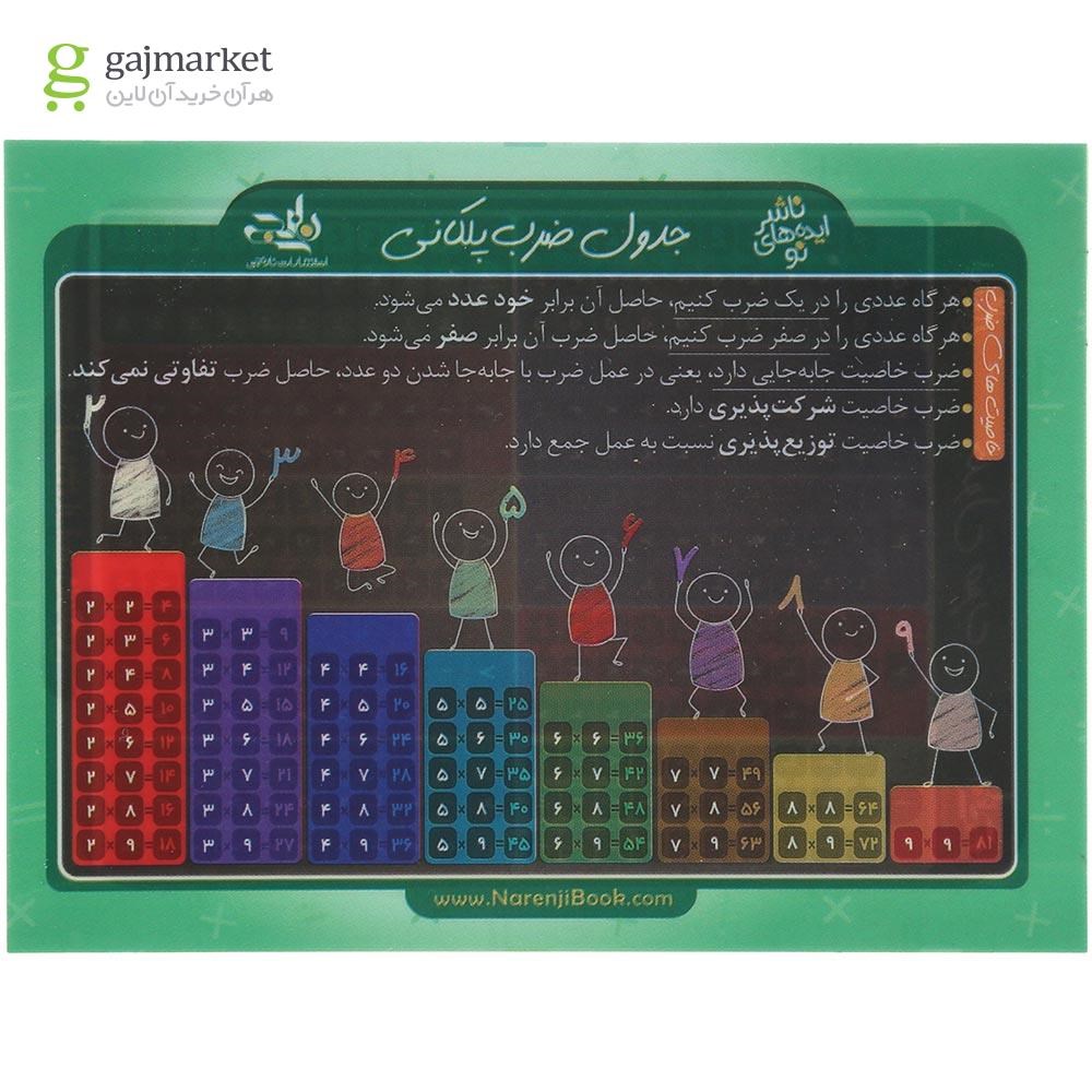 تصویر از پوستر جدول ضرب پلکانی کارتی انتشارات کتاب نارنجی
