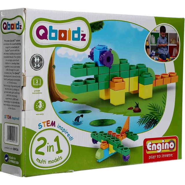 اسباب بازی ساختنی انجینو مدل 2in1 کد QB02A سری Qboidz product image