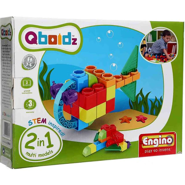 اسباب بازی ساختنی انجینو مدل 2in1 کد QB02B سری Qboidz product image