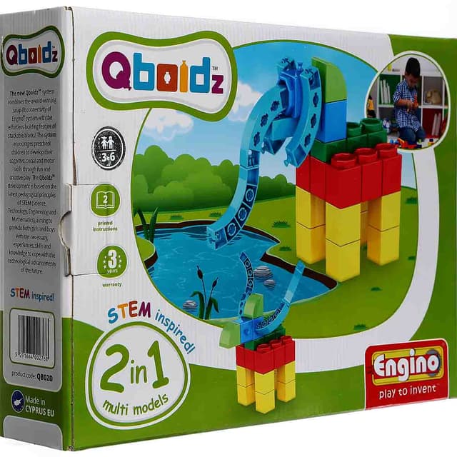 اسباب بازی ساختنی انجینو مدل 2in1 کد QB02D سری Qboidz product image