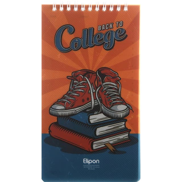 دفتر یادداشت سیمی 80 برگ الیپون طرح College کد 2681636 product image