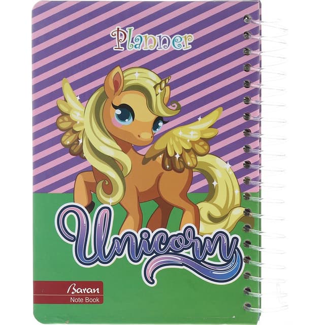 دفتر برنامه ریزی سیمی 90 برگ باران طرح Cute Unicorn کد 1217 product image