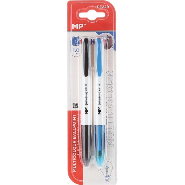 خودکار 4 رنگ 1 میلی متری ام پی کد PE-229 بسته 2 عددی product image