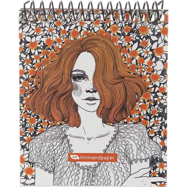 دفترچه یادداشت سیمی 60 برگ هیرمندپیپر طرح Girl in Garden کد 0723 product image
