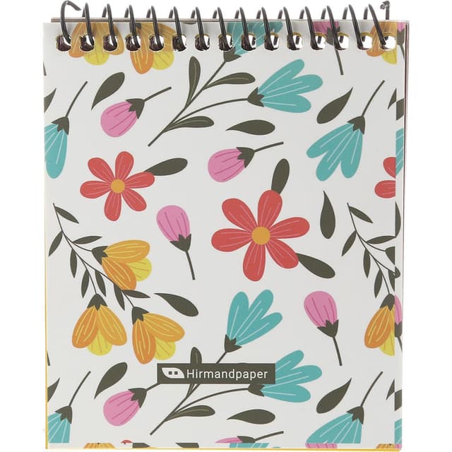 دفترچه یادداشت سیمی 60 برگ هیرمندپیپر طرح Spring Flower کد 0723 product image