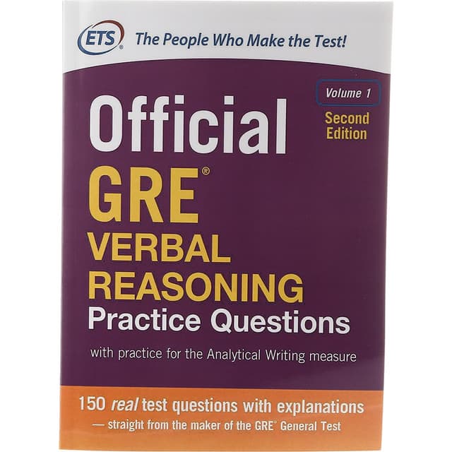 Official GRE Verbal Reasoning Volume 1 Second Edition product image