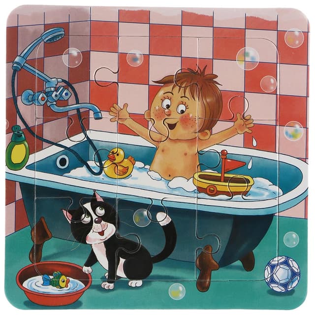 پازل 9 تکه آوای بامداد طرح Taking a Bath product image