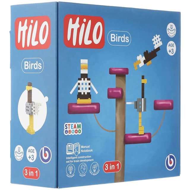 اسباب بازی ساختنی بامیک مدل Hilo طرح پرندگان  55 تکه product image