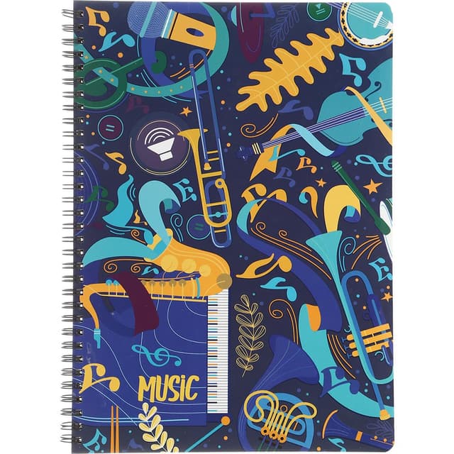 دفتر نت سیمی 50 برگ 5 خط لانگو طرح Musical product image