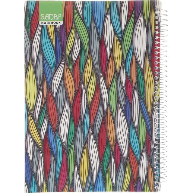 دفتر سیمی 100 برگ صدف طرح طناب رنگی product image