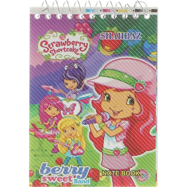 دفترچه یادداشت سیمی 60 برگ شهباز طرح Strawberry Shortcake product image