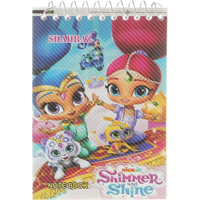 دفترچه یادداشت سیمی 60 برگ شهباز طرح Shimmer and Shine product image