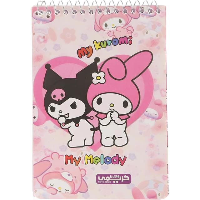 دفترچه یادداشت سیمی 80 برگ کریمی طرح My Melody product image