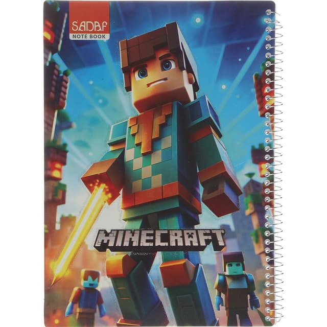 دفتر سیمی 50 برگ صدف طرح Minecraft product image