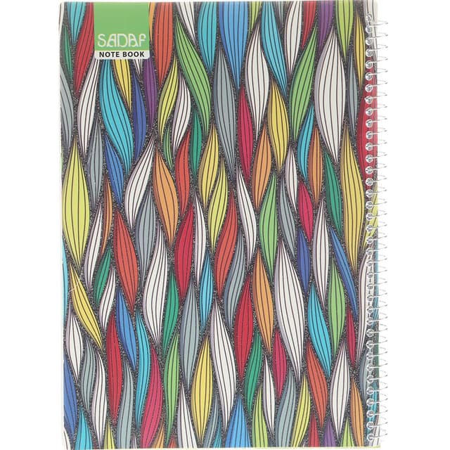 دفتر سیمی 80 برگ صدف طرح طناب رنگی product image