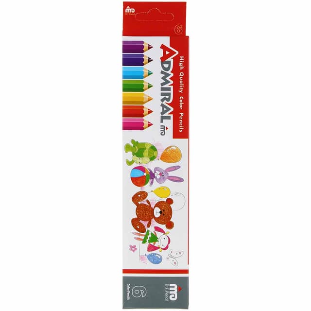 مداد رنگی 6 رنگ ادمیرال کد 761C جعبه مقوایی product image
