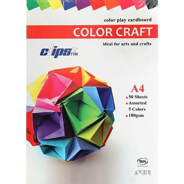 کاغذ رنگی کلیپس سایز A4 - بسته 50 عددی product image
